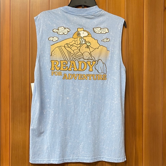 PEANUTS Ready For Adventure Sleeveless T-Shirt Medium NWT - Picture 2 of 6